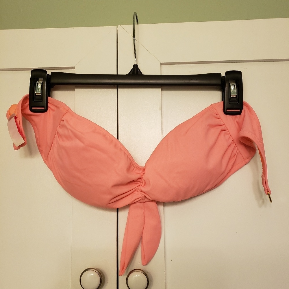 Victoria Secret Bandeau Swim Top Peach Small